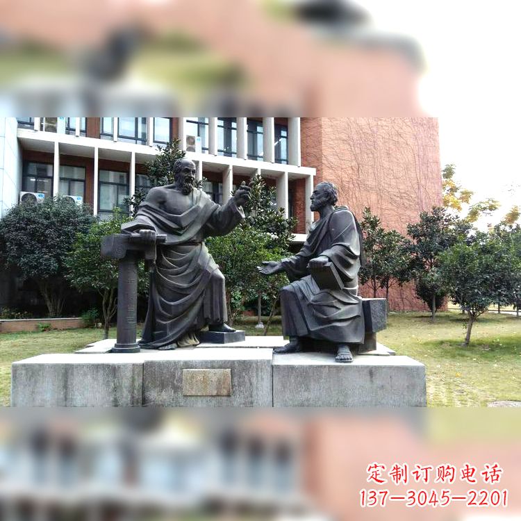 湖州柏拉图古希腊哲学家雕像