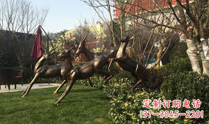湖州奔跑的小鹿铜雕