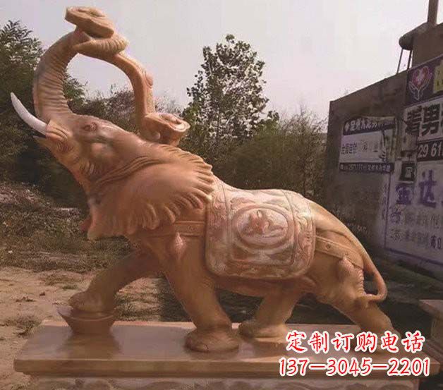 湖州大象雕塑鼻卷如意