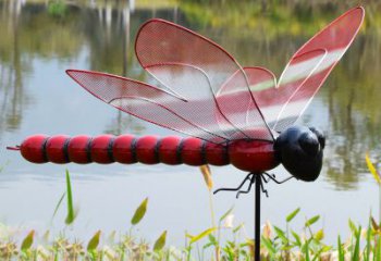 湖州B款蜻蜓红色仿真雕塑