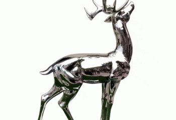 湖州不锈钢镜面鹿雕塑