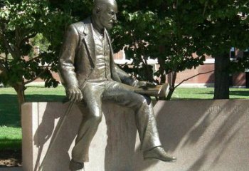 湖州弗洛伊德情景雕塑赞美奥地利精神病医师的纯铜艺术