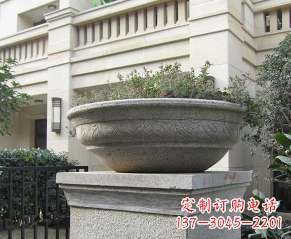 湖州精美大理石花盆