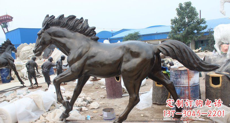 湖州玻璃钢仿铜马广场动物雕塑精美雕塑装点繁华城市