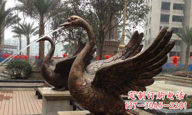 湖州天鹅雕塑美丽的视觉盛宴