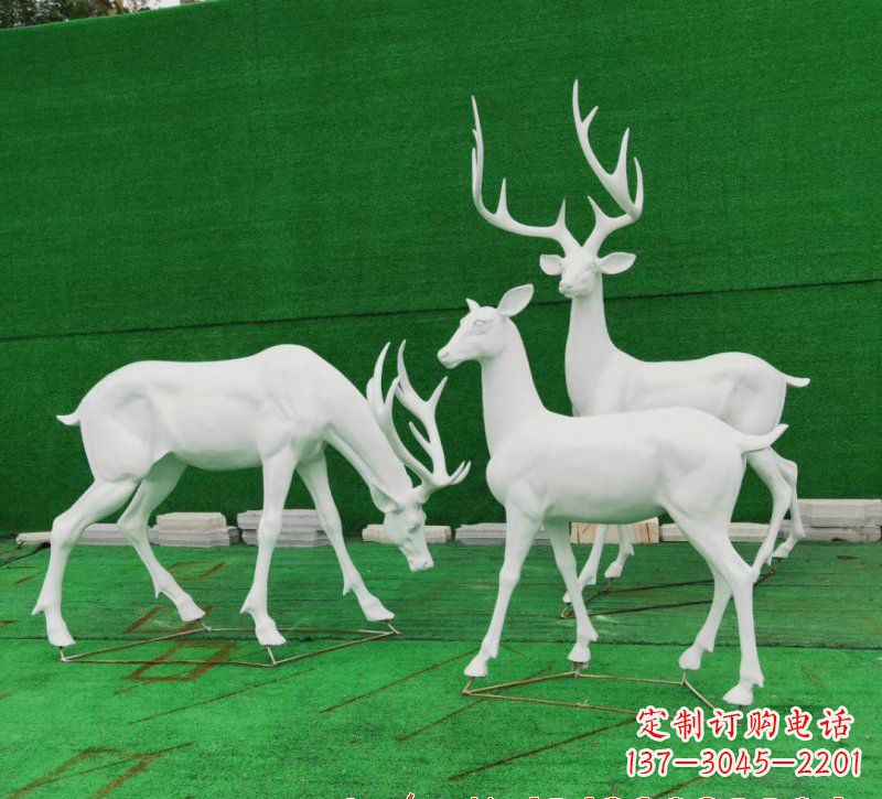 湖州玻璃钢鹿群雕塑
