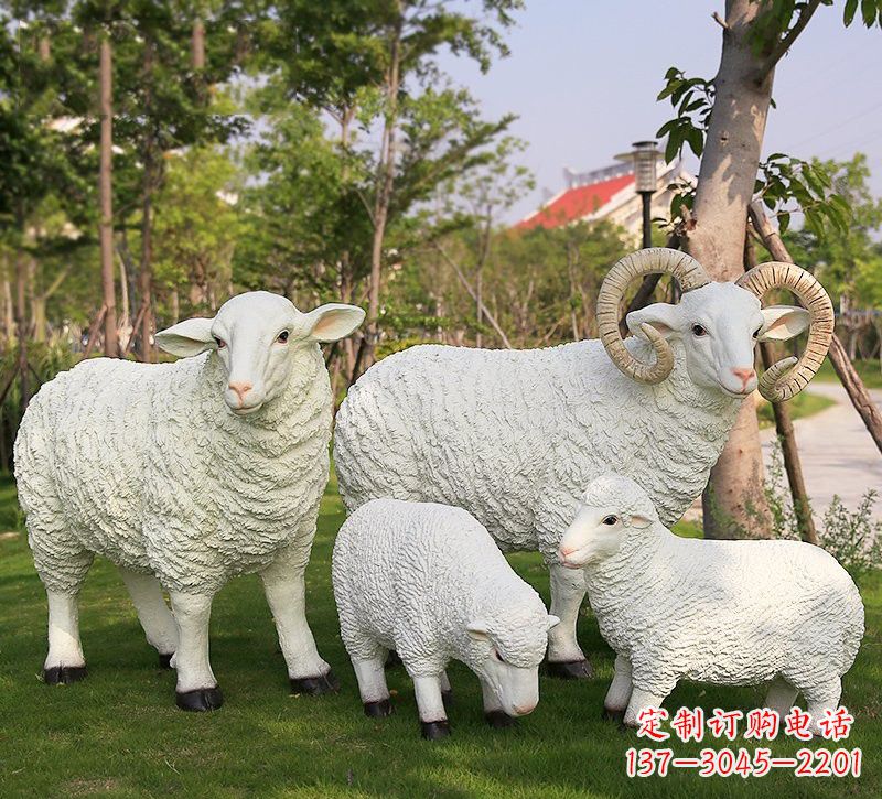 湖州玻璃钢山羊雕塑仿真艺术的精彩之作