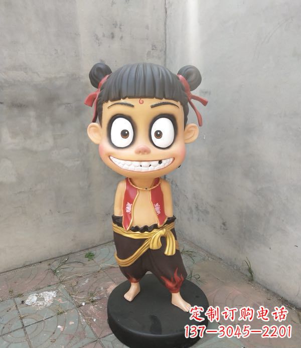 湖州玻璃钢雕刻的神话传说——哪吒
