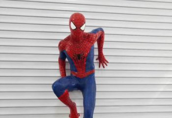 湖州玻璃钢制作的蜘蛛侠雕塑