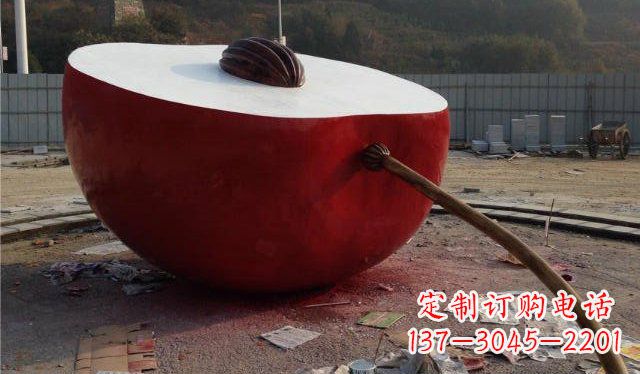湖州精美不锈钢苹果雕塑