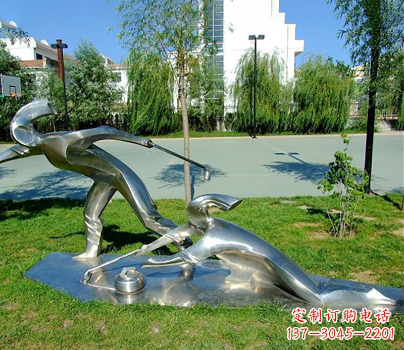 湖州不锈钢冰壶雕塑艺术与实用的完美结合