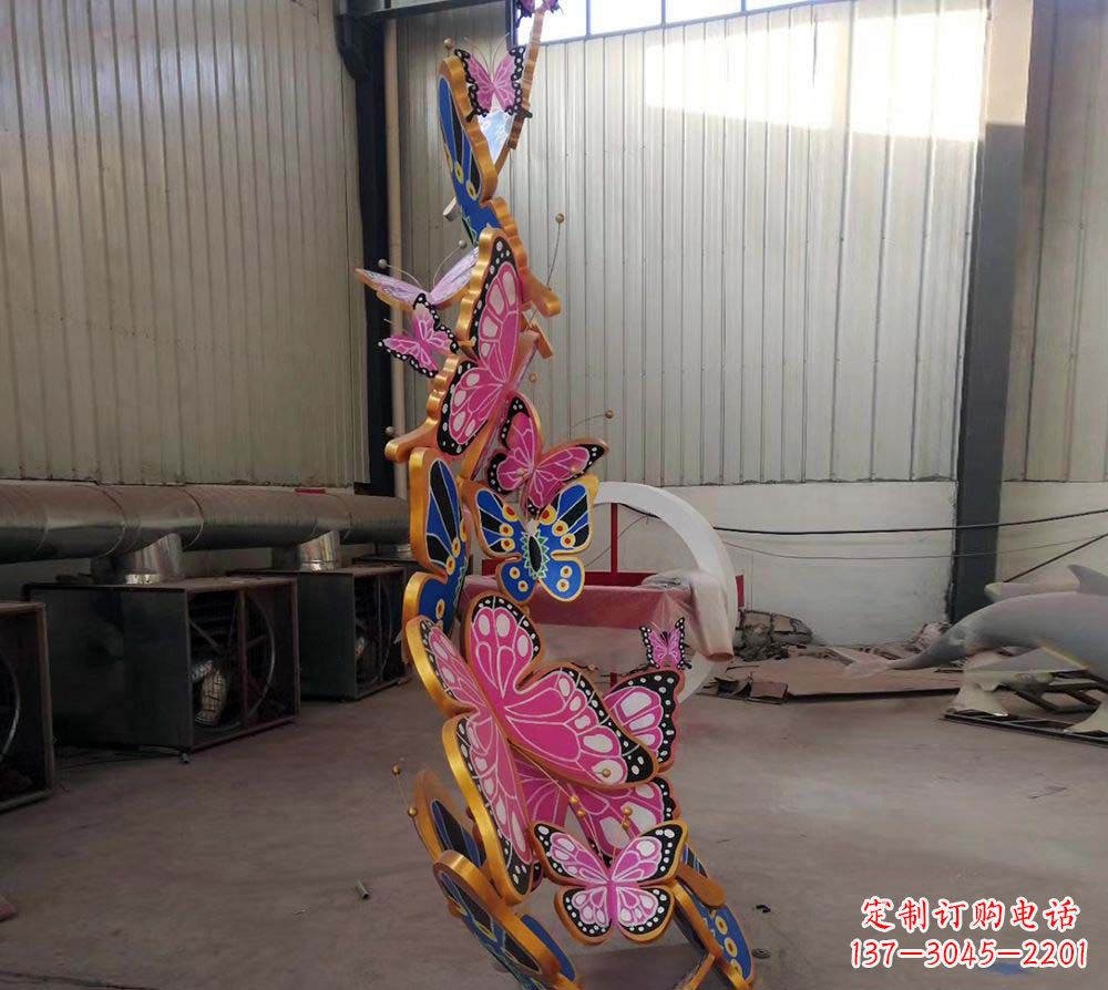 湖州精致绚丽的不锈钢蝴蝶雕塑