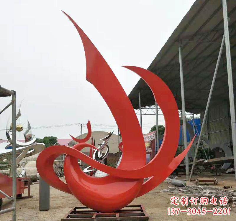 湖州不锈钢彩色凤凰雕塑传承东方美学