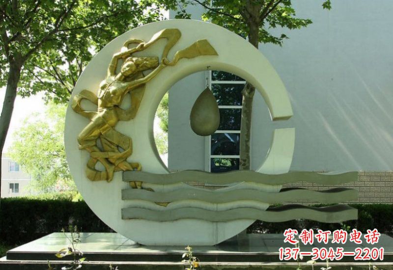 湖州不锈钢嫦娥奔月雕塑——传承中华文化