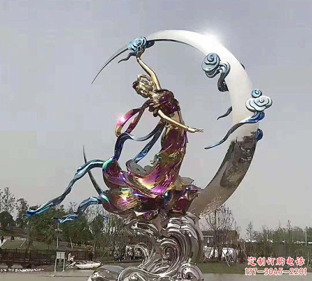 湖州不锈钢嫦娥奔月雕塑