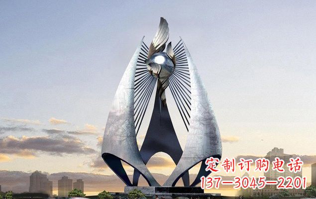湖州不锈钢城市船帆雕塑传承海洋文化