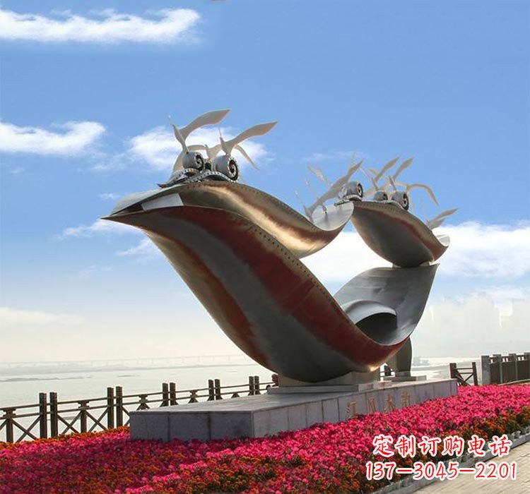 湖州海鸥雕塑——点缀不锈钢城市