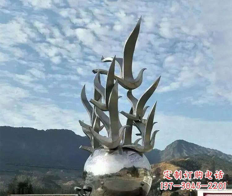 湖州不锈钢地球雕塑为和平呼唤