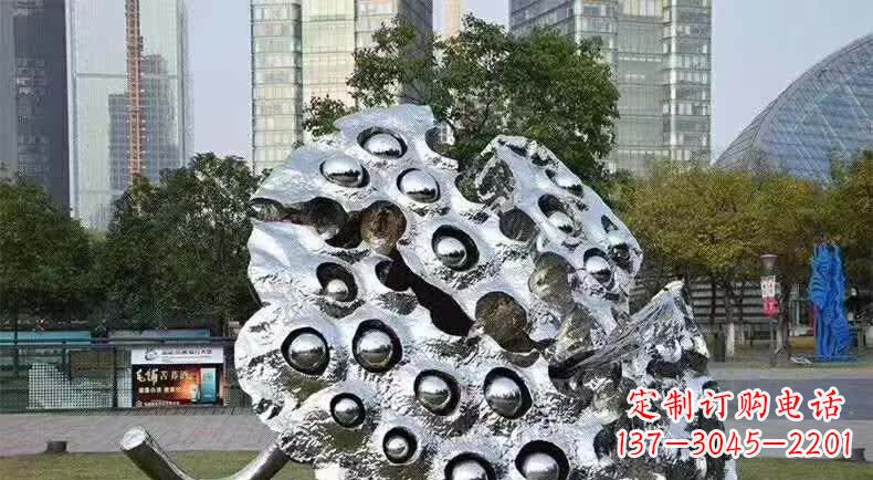 湖州不锈钢城市的莲蓬雕塑