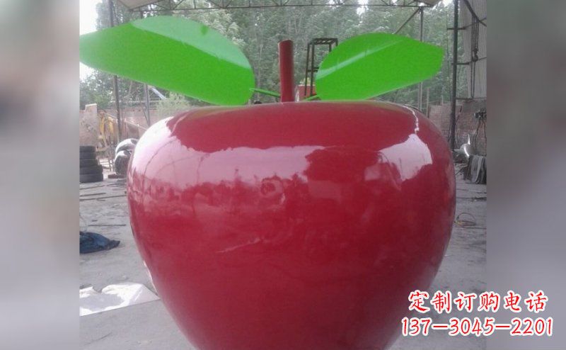湖州不锈钢苹果雕塑描绘出美丽的景观