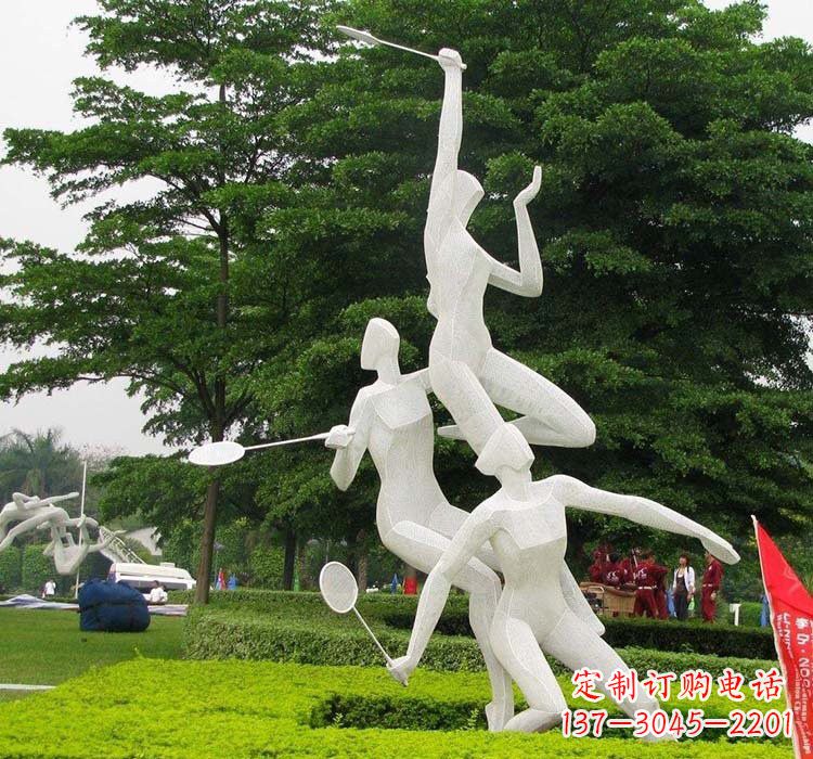 湖州精美绝伦的不锈钢羽毛球雕塑