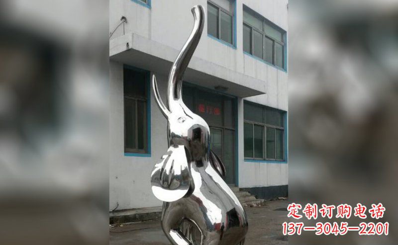 湖州精致的不锈钢大象雕塑