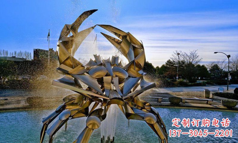 湖州精美不锈钢螃蟹雕塑