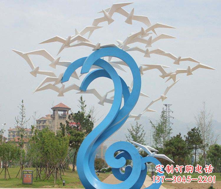 湖州不锈钢大雁雕塑传承传统文化的象征