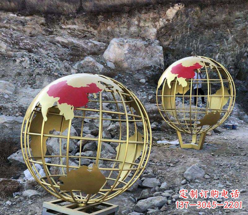 湖州不锈钢制作的地球雕塑