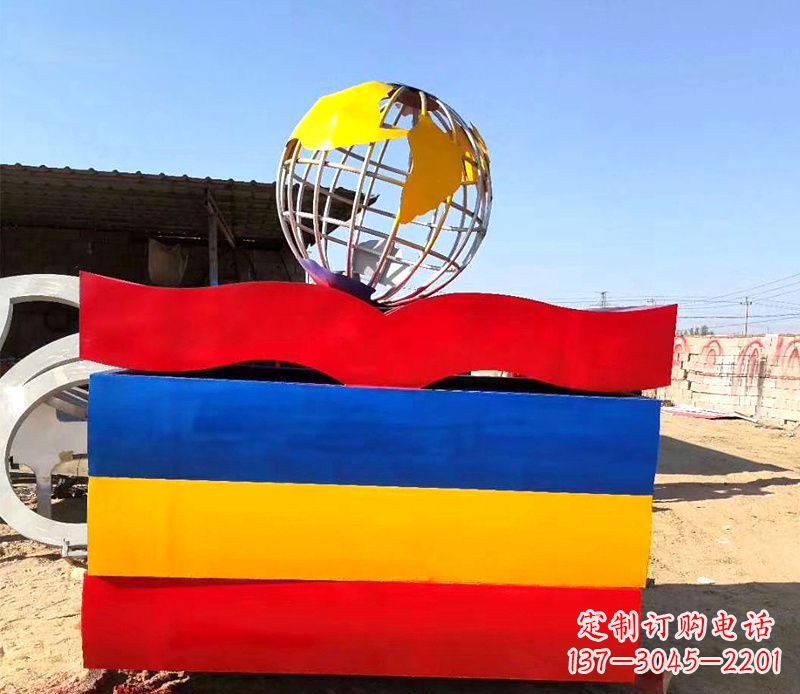 湖州不锈钢地球雕塑——象征地球的美丽与和谐