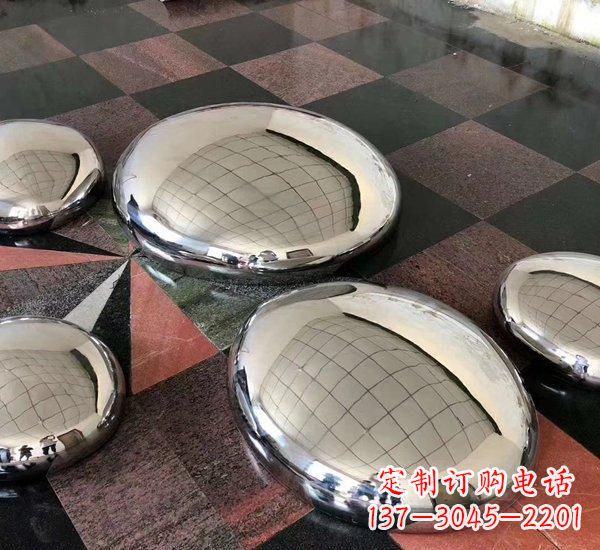 湖州精致的不锈钢鹅卵石雕塑