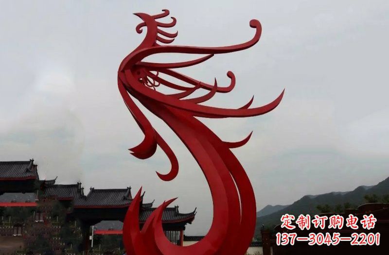湖州精美不锈钢凤凰雕塑