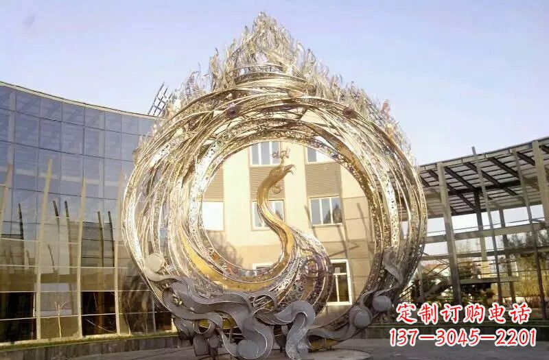 湖州不锈钢凤凰涅槃雕塑