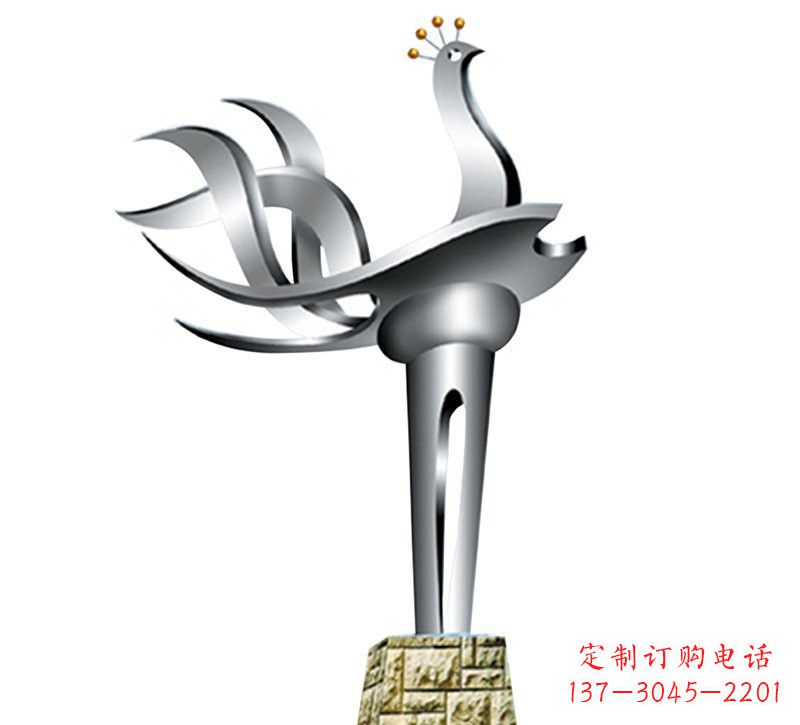 湖州不锈钢凤凰雕塑——精致的艺术之作