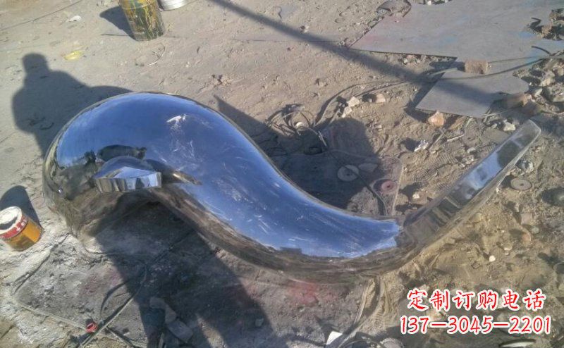 湖州不锈钢海豚雕塑展示优雅美丽