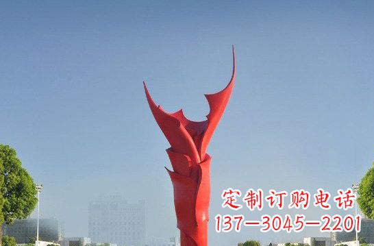 湖州不锈钢火炬雕塑——点燃友谊之火