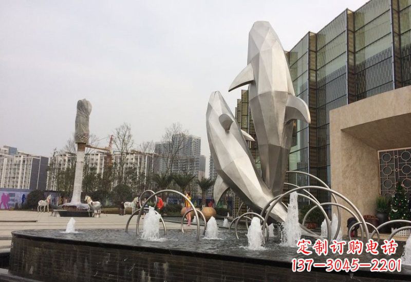 湖州海豚雕塑——从不锈钢抽象块面到精美的艺术品