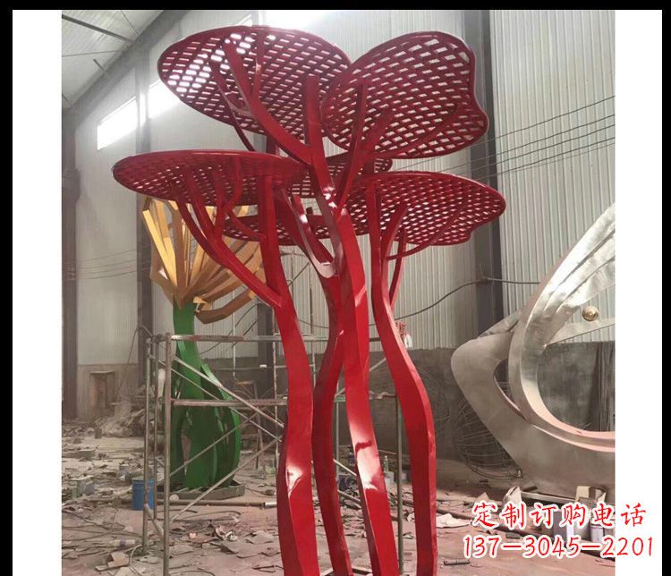 湖州不锈钢蘑菇景观雕塑