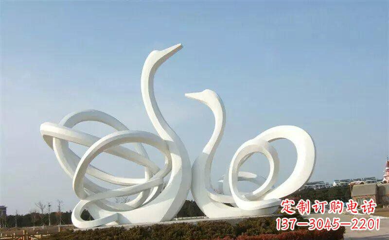 湖州不锈钢制作的天鹅雕塑