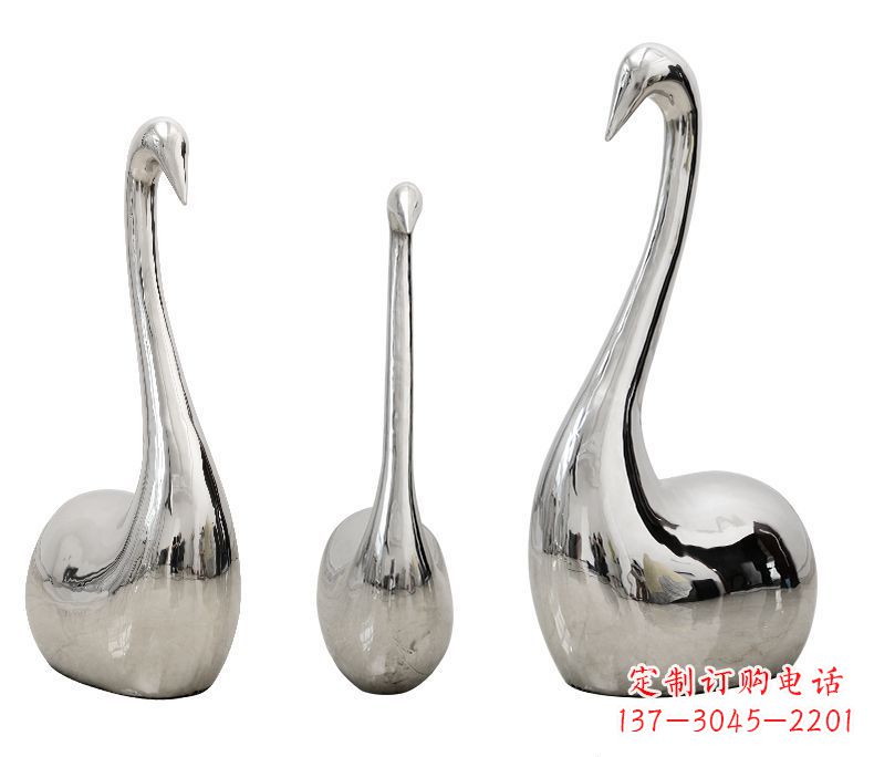 湖州精美不锈钢天鹅雕塑