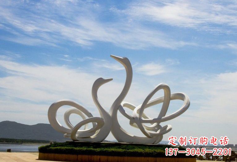 湖州不锈钢制天鹅雕塑