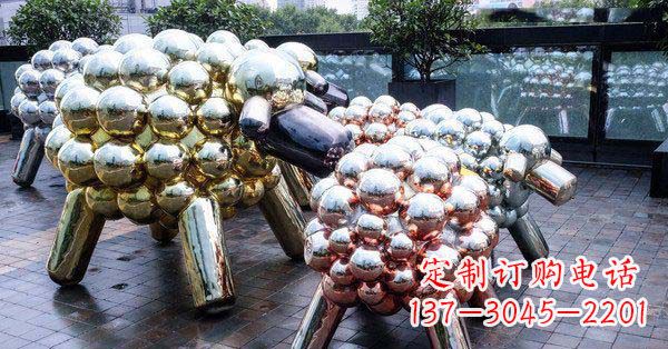 湖州不锈钢羊雕塑艺术与美感相结合