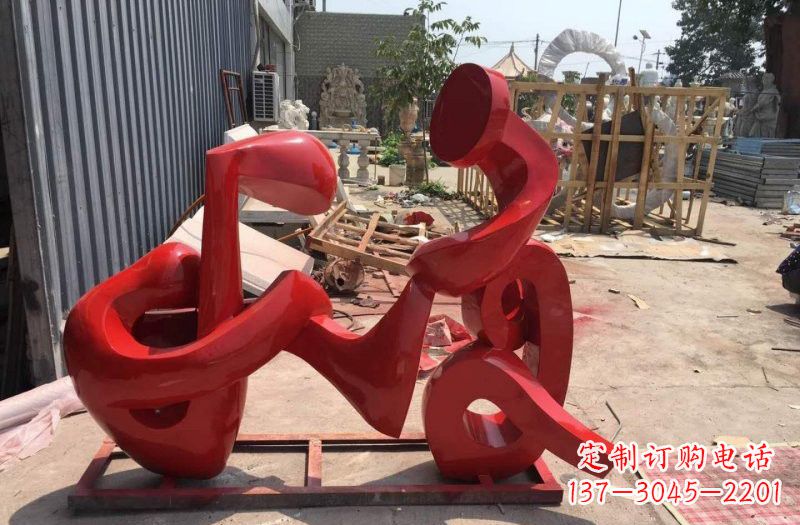 湖州不锈钢音符雕塑传递美丽的音乐