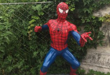 湖州玻璃钢蜘蛛侠一座精致的雕塑