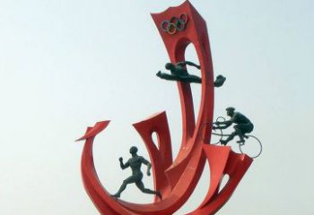 湖州运动员雕塑缅怀奥运会的荣耀