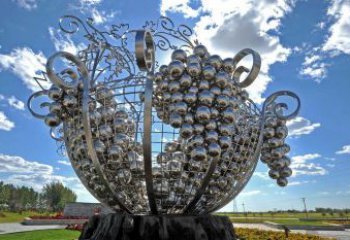 湖州不锈钢葡萄雕塑——城市的艺术之美