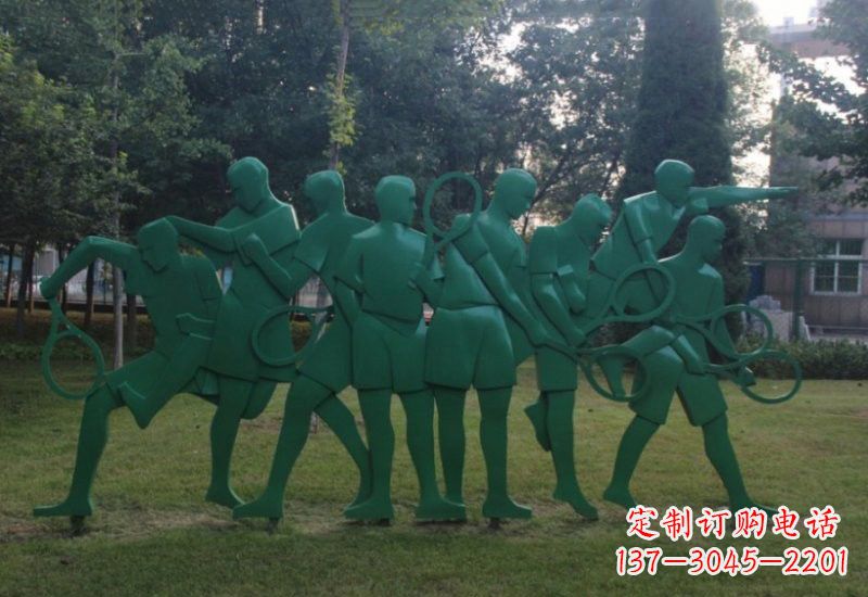 湖州不锈钢羽毛球人物雕塑精美绝伦