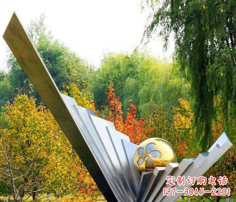 湖州不锈钢大型翅膀景观雕塑