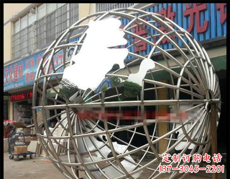 湖州纪念地球的不锈钢雕塑