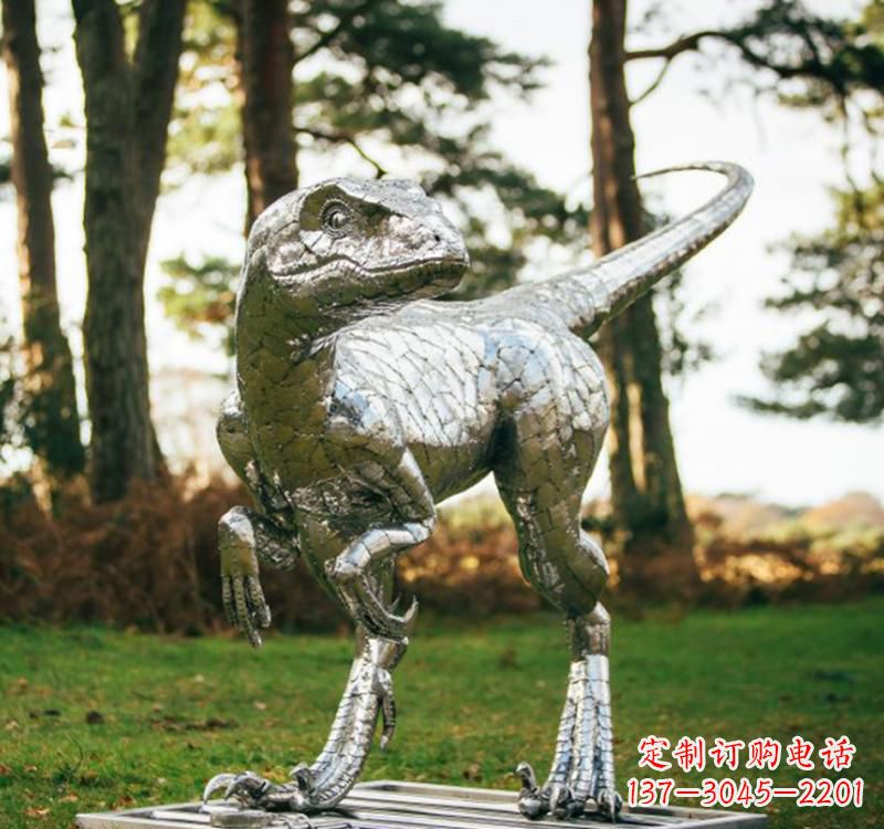 湖州不锈钢恐龙雕塑一种古老灵动的艺术